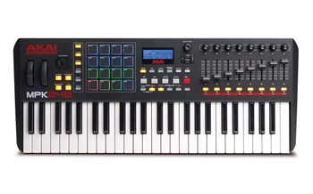 AKAI 49 16 8 8 In/Out MIDI клавиатура клавиш, ЖК-дисплей, пэдов, энкодеров, фейдеров, MPK249 - фото 35105