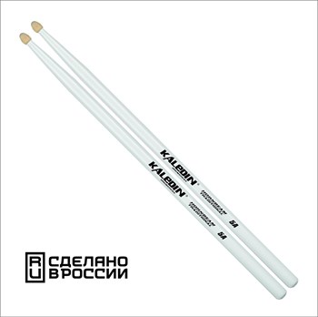 7KLHBW5A 5A Барабанные палочки, граб, деревянный наконечник, белые, Kaledin Drumsticks 7KLHBW5A - фото 35739