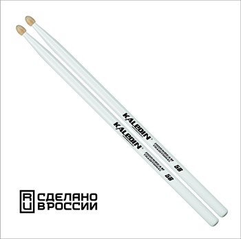 7KLHBW5B 5B Барабанные палочки, граб, деревянный наконечник, белые, Kaledin Drumsticks 7KLHBW5B - фото 35740