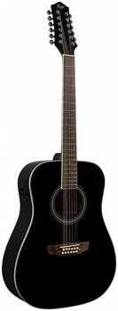 FLIGHT D-200/12 EQ BK - Гитара электроакустическая 12-струнная D-200/12EQ BK - фото 36564