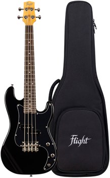 FLIGHT Mini Bass Lite BK - Бас-гитара уменьшенная MINI BASS LITE BK - фото 36612