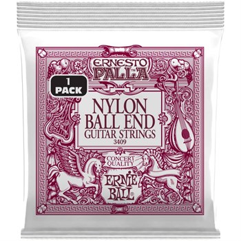 ERNIE BALL 3409-1 Ernesto Palla Black and Gold Ball End Nylon 1 Pack - Струны для классической гитары Эрни Болл (разбиты по 1) P03409_1 - фото 37067
