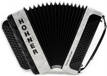 HOHNER Fun Nova II 80 light white perloid celluloid (B-Stepped) - Баян A7001 - фото 37285