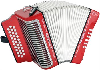 HOHNER Corona III BbEbAb E. Zuleta, red glitter - Аккордеон диатонический A5575 - фото 37293