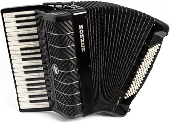 HOHNER MATTIA IV 96 BK gun black pearl keys - Аккордеон 7/8 A17221 - фото 37306