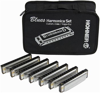 HOHNER Blues Band CDEFGABb - Губные гармошки (набор) диатоническая M91105 - фото 37323