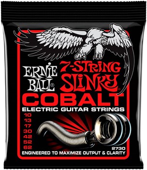 ERNIE BALL 2730 Cobalt Slinky Skinny Top Heavy Bottom 10-62 - Струны для электрогитары 7-струнной P02730