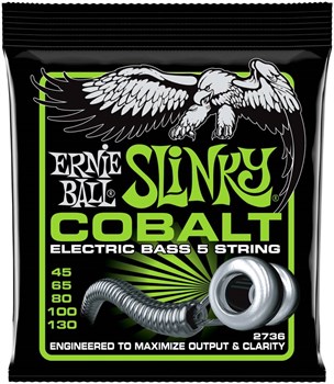 ERNIE BALL 2736 Cobalt Slinky 45-130 - Струны для бас-гитары 5-струнной P02736