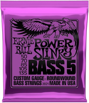 ERNIE BALL 2821 Nickel Wound Slinky Power 50-135 - Струны для бас-гитары 5-струнной P02821