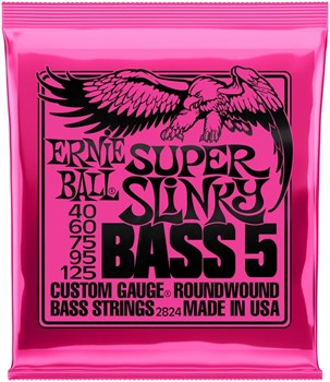 ERNIE BALL 2824 Nickel Wound Slinky Super 40-125 - Струны для бас-гитары 5-струнной P02824