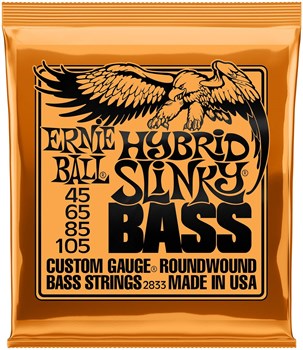 ERNIE BALL 2833 Nickel Wound Slinky Hybrid 45-105 - Струны для бас-гитары P02833
