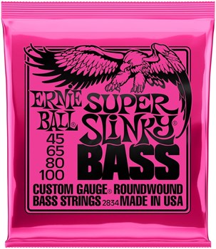 ERNIE BALL 2834 Nickel Wound Slinky Super 45-100 - Струны для бас-гитары P02834