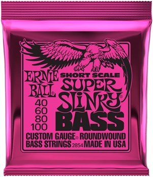 ERNIE BALL 2854 Nickel Wound Slinky Super Short Scale 40-100 - Струны для бас-гитары P02854