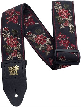 ERNIE BALL 4142 Jacquard Red Rose - Ремень для гитары P04142