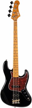 JET JJB-300 BK бас-гитара Jazz Bass, корпус печеный тополь, гриф и накладка печеный клен, цвет черны JJB-300 BK
