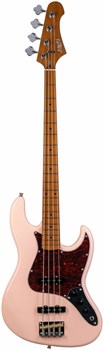 JET JJB-300 PK бас-гитара Jazz Bass, корпус печеный тополь, гриф и накладка печеный клен, цвет розов JJB-300 PK