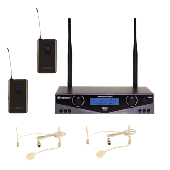 Radiowave UHS-802S радиосистема с 2 головными микрофонами с выборной частотой телесного цвета UHS-802S - фото 5156