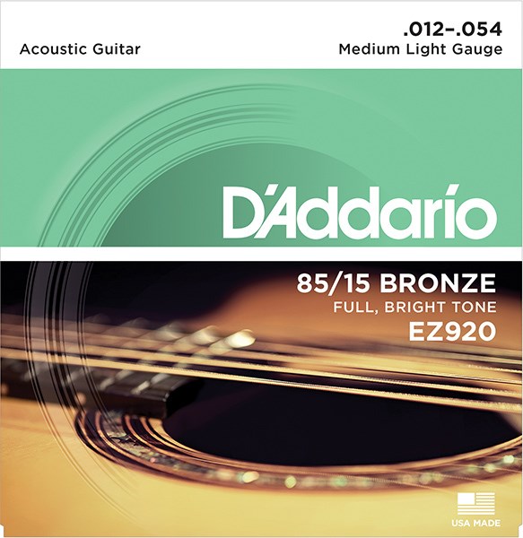 Струны для акустической гитары D'Addario EZ920 12-54 2004 - фото 5281