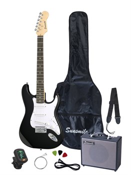 Sunsmile MEGP-BK Комплект электрогитары, комбоусилителя, аксессуаров, черный MEGP-BK