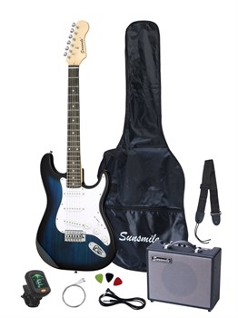 Sunsmile MEGP-BL Комплект электрогитары, комбоусилителя, аксессуаров, синий санберст MEGP-BL
