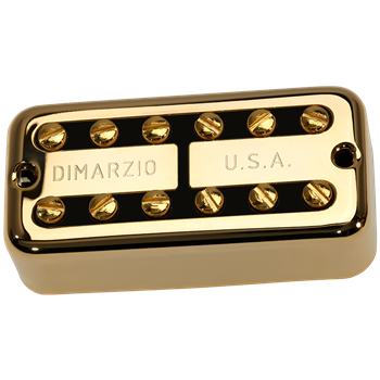 DiMarzio DP291GBK NEW'TRON NECK - звукосниматель для электрогитары, хамбакер, Алнико 5, 275 мВ, 7,56 кОм, золото/чёрный DP291GBK