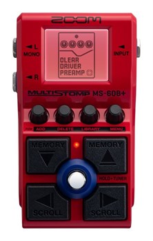 ZOOM MS-60B+ MultiStomp for Bass - педаль эффектов для бас-гитары Zoom MS-60B+