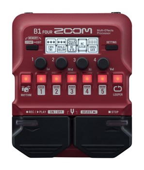 Zoom B1 FOUR басовый процессор мультиэффектов Zoom B1 FOUR