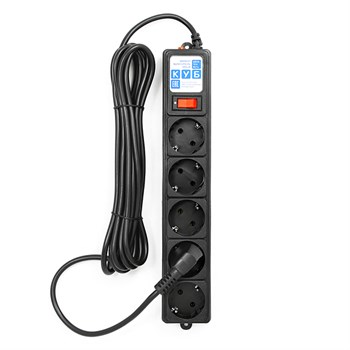 Электрическая Мануфактура SPG-B-15-BLACK PowerCube Фильтр-удлинитель 5м 10А/2,2кВт SPG-B-15-BLACK