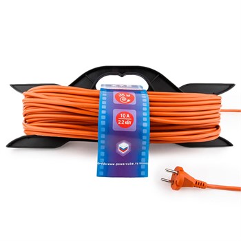 Электрическая Мануфактура PC-L1-R-35 PowerCube Удлинитель на рамке 10А. 1 розетка 35м PC-L1-R-35