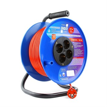 Электрическая Мануфактура PC-BG4-K-50 PowerCube Удлинитель на катушке 16А/3,5 кВт, 50м PC-BG4-K-50