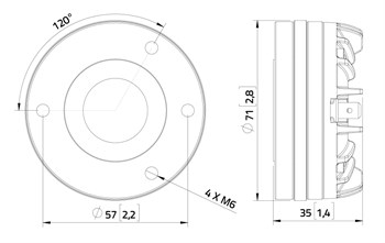 Lavoce DN10.143 Драйвер ВЧ компрессионный, 70Вт, 8 Ом DN10.143