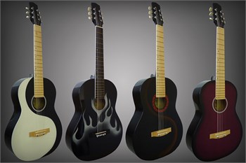 Амистар H-33-1 Акустическая гитара, глянцевая, красное пламя H-33-1