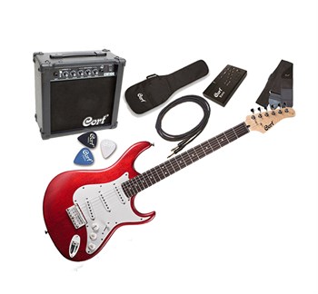 Cort CGP-100-OPBC Trailblazer Электрогитара красная + комбоусилитель + аксессуары CGP-100-OPBC