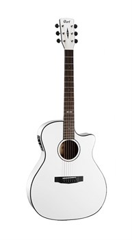 Cort GA5F-WH Grand Regal Series Электро-акустическая гитара, с вырезом, белая GA5F-WH