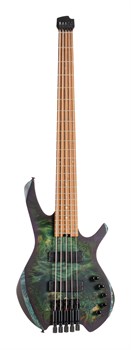 Cort Space5-WBAG-SDG Artisan Series Бас-гитара безголовая 5-струнная, зеленая Space5-WBAG-SDG