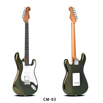 Caravan Music L-G1S-CM03 Электрогитара, зелено-золотая L-G1S-CM03