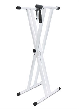 Flanger FM-802WH Стойка для клавишных инструментов, Х-образная, двойная, белая FM-802WH