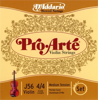J56-4/4M PROARTE Комплект струн для скрипки D`Addario J56-4/4M