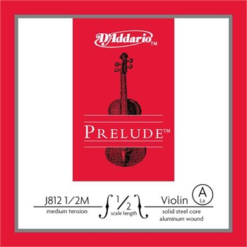 D'addario J812-1/2M-B10 Prelude Отдельная струна А/Ля для скрипок размером 1/2, ср. натяжение, 10шт J812-1/2M-B10