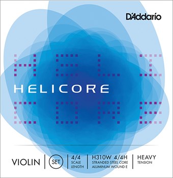 D'addario H310W-4/4H Helicore Комплект струн для скрипки размером 4/4, сильное натяжение H310W-4/4H