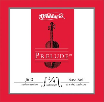 D'addario J610-3/4M Prelude Комплект струн для контрабаса размером 3/4, среднее натяжение J610-3/4M