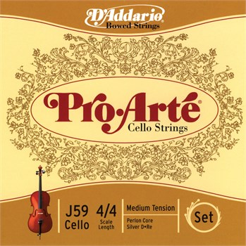 D'addario J59-4/4M Pro-Arte Комплект струн для виолончели размером 4/4, среднее натяжение J59-4/4M