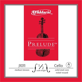 D'addario J1011-1/2M-B10 Prelude Отдельная струна A/Ля для виолончели размером 1/2, ср. натяж, 10шт J1011-1/2M-B10
