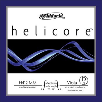 D'addario H412-MM-B10 Helicore Отдельная струна D/Ре для альта, среднее натяжение, 10шт H412-MM-B10