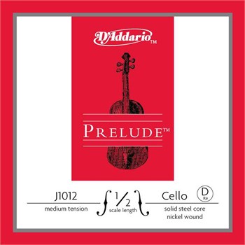 D'addario J1012-1/2M-B10 Prelude Отдельная струна D/Ре для виолончели размером 1/2, ср. натяж, 10шт J1012-1/2M-B10