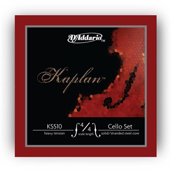 D'addario KS510-4/4H Kaplan Комплект струн для виолончели размером 4/4, сильное натяжение KS510-4/4H