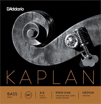 D'addario KS610-3/4M Kaplan Solo Комплект струн для контрабаса размером 3/4, среднее натяжение KS610-3/4M