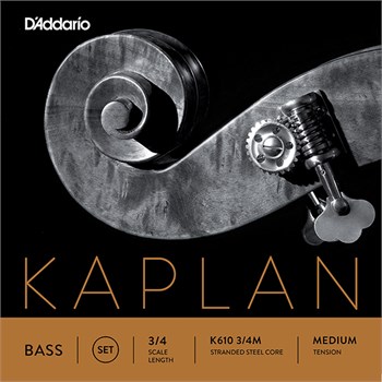 D'addario K610-3/4M Kaplan Комплект струн для контрабаса размером 3/4, среднее натяжение K610-3/4M