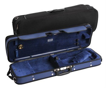 Jakob Winter JW-3023-N-012 Футляр для скрипки размером 4/4, деревянный, черный/синий JW-3023-N-012