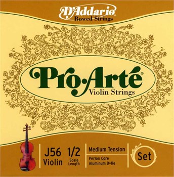 D'addario J56-1/2M-B10 Pro-Arte Струны для скрипки размером 1/2, среднее натяжение, 10 комплектов J56-1/2M-B10